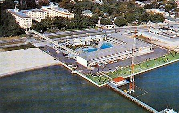 Biloxi Postcard - Aerial View of Buena Beach Hotel