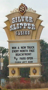 silver slipper casino mississippi sign